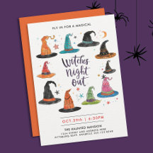 Fun Halloween farbenfrohe Hexenhats Kids Wasserfar