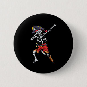 Fun Halloween für Jungs mit Piratenskelett Button