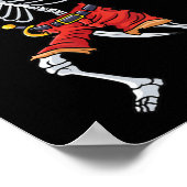 Fun Halloween für Jungs mit Piratenskelett Poster (Ecke)