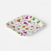 Fun Halloween Gemustert Pappteller (Gewinkelt)