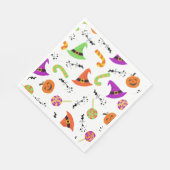 Fun Halloween Gemusterter Hintergrund Serviette (Ecke)