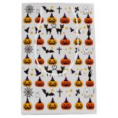 Fun Halloween Ghost Black Cat Orange JackOLantern Mittlere Geschenktüte (Vorderseite)