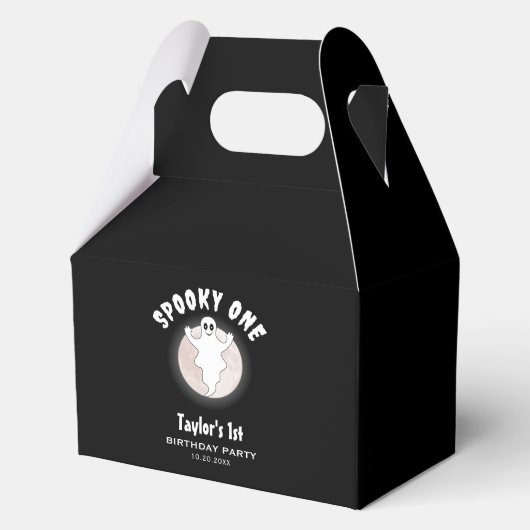 Fun Halloween Ghost Spooky Erster 1. Geburtstag Geschenkschachtel (Vorderseite)