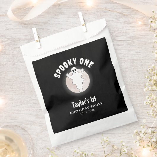 Fun Halloween Ghost Spooky Erster 1. Geburtstag Geschenktütchen (Ausgeschnitten)