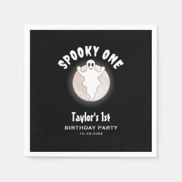 Fun Halloween Ghost Spooky Erster 1. Geburtstag Serviette