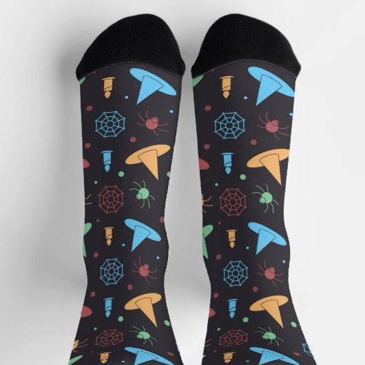 Fun Halloween Grafikmuster Socken (Oben)