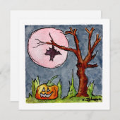 Fun Halloween Grußkarte Feiertagskarte (Vorne/Hinten)