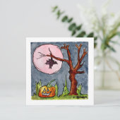 Fun Halloween Grußkarte Feiertagskarte (Stehend Vorderseite)