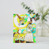 Fun Halloween Hexenkunst drucken Feiertagskarte (Stehend Vorderseite)