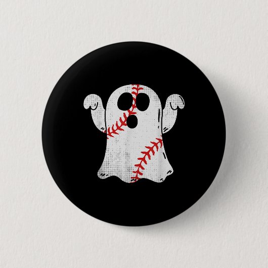 Fun Halloween Kostüm Baseball Ghost Baseball Liebe Button (Vorderseite)