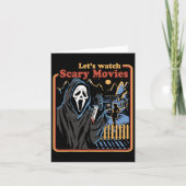 Fun Halloween Lass's Watch Horror Movies Ghost Karte (Vorderseite)