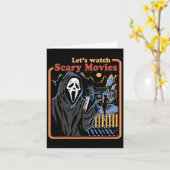 Fun Halloween Lass's Watch Horror Movies Ghost Karte (Gelbe Blume)