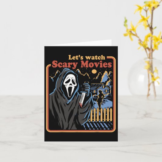 Fun Halloween Lass's Watch Horror Movies Ghost Karte (Gelbe Blume)