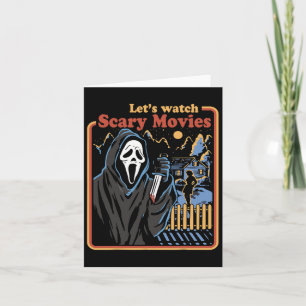 Fun Halloween Lass's Watch Horror Movies Ghost Karte