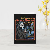 Fun Halloween Lass's Watch Horror Movies Ghost Karte (Gelbe Blume)