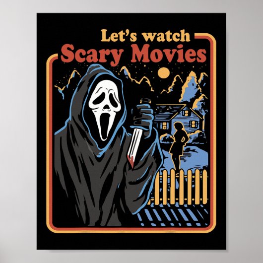 Fun Halloween Lass's Watch Horror Movies Ghost Poster (Vorne)