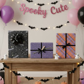Fun Halloween Lila und Niedliche Girl Bats Geschenkpapier Set