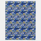 Fun Halloween Monster Pattern Fleecedecke (Vorderseite)