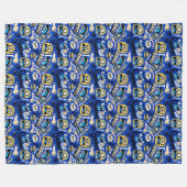 Fun Halloween Monster Pattern Fleecedecke (Vorderseite (Horizontal))