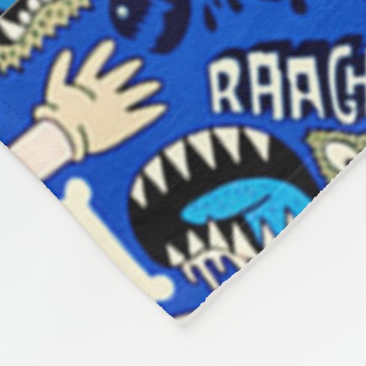Fun Halloween Monster Pattern Fleecedecke (Ecke)