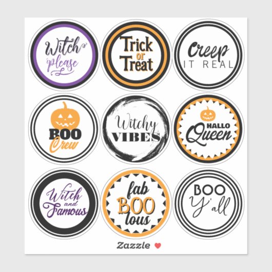 Fun Halloween Party Favor Aufkleber (Blatt)