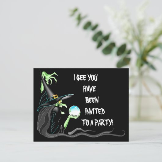 FUN HALLOWEEN-PARTY INVITATION ~ EZ TO CUSTOMIZE! EINLADUNG (Stehend Vorderseite)