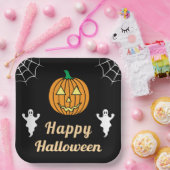 Fun Halloween-Party Niedlich Ghosts Pumpkin Spider Pappteller (Party)