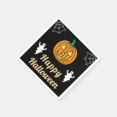 Fun Halloween-Party Niedlich Ghosts Pumpkin Spider Serviette (Ecke)