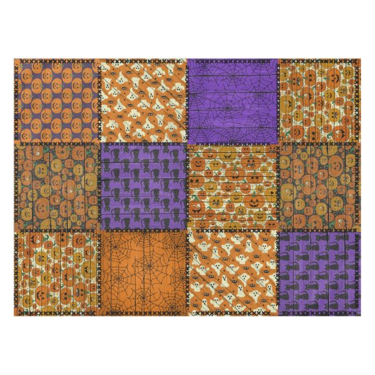 Fun Halloween Patchwork-Bild Tischdecke (Vorderseite (Horizontal))