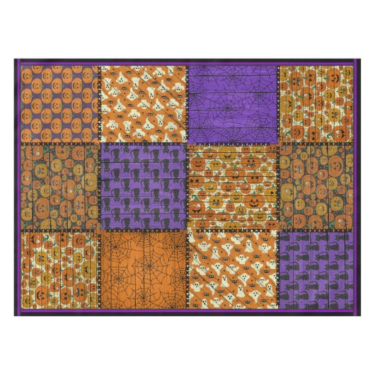 Fun Halloween Patchwork-Bild Tischdecke (Vorderseite (Horizontal))