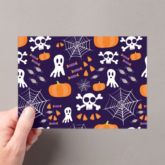 Fun Halloween Pattern Acryleinladungen (Insitu (Handheld))