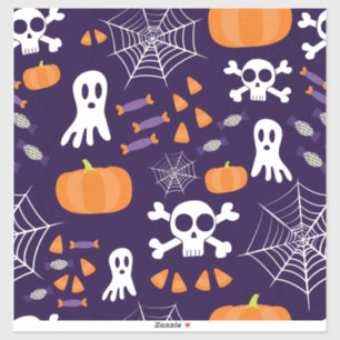 Fun Halloween Pattern Aufkleber
