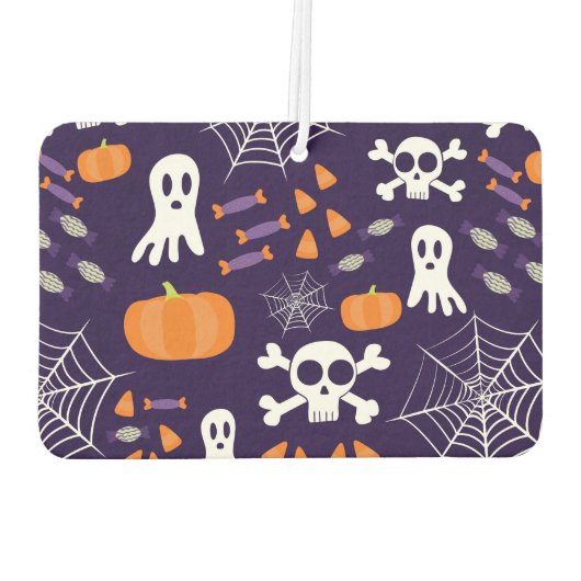 Fun Halloween Pattern Autolufterfrischer (Rückseite)