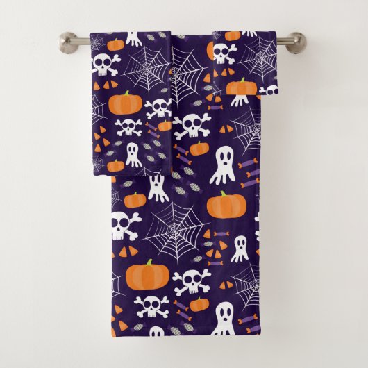 Fun Halloween Pattern Badhandtuch Set (Insitu)