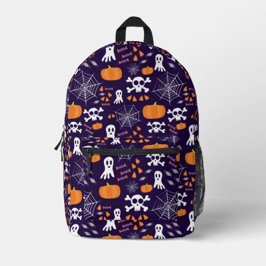 Fun Halloween Pattern Bedruckter Rucksack (Vorderseite)