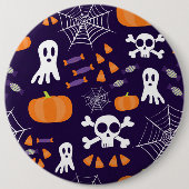 Fun Halloween Pattern Button (Vorderseite)