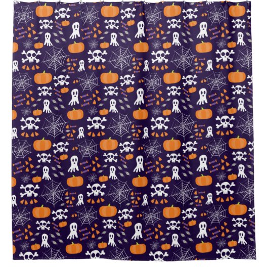 Fun Halloween Pattern Duschvorhang (Vorderseite)