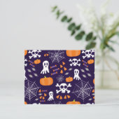 Fun Halloween Pattern Einladung (Stehend Vorderseite)