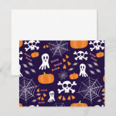 Fun Halloween Pattern Einladung (Vorne/Hinten)