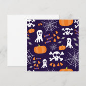 Fun Halloween Pattern Einladung (Vorne/Hinten)