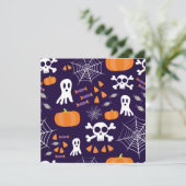 Fun Halloween Pattern Einladung (Stehend Vorderseite)