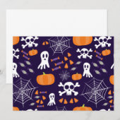 Fun Halloween Pattern Einladung (Vorne/Hinten)