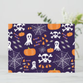 Fun Halloween Pattern Einladung (Stehend Vorderseite)