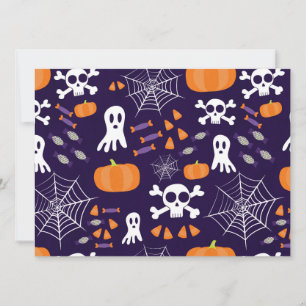 Fun Halloween Pattern Einladung