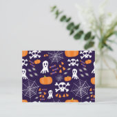Fun Halloween Pattern Einladung (Stehend Vorderseite)