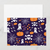 Fun Halloween Pattern Einladung (Vorne/Hinten)