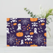 Fun Halloween Pattern Einladung (Stehend Vorderseite)
