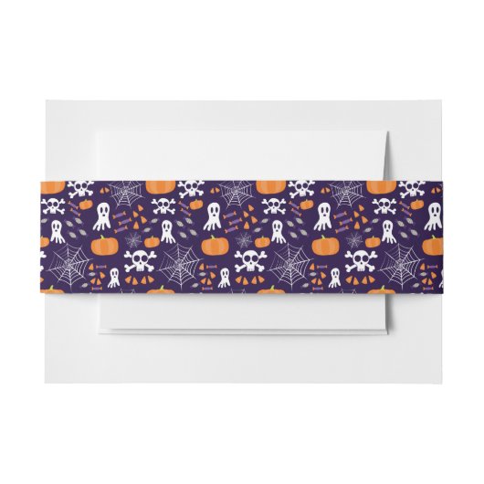 Fun Halloween Pattern Einladungsbanderole (Vorderseite Beispiel)