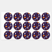 Fun Halloween Pattern Etiketten (Blatt)