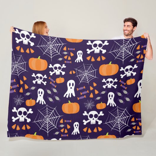 Fun Halloween Pattern Fleecedecke (Beispiel)
